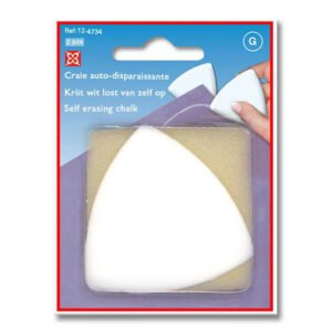 Blister de 2 craies de tailleur triangulaires blanches auto-disparaissantes